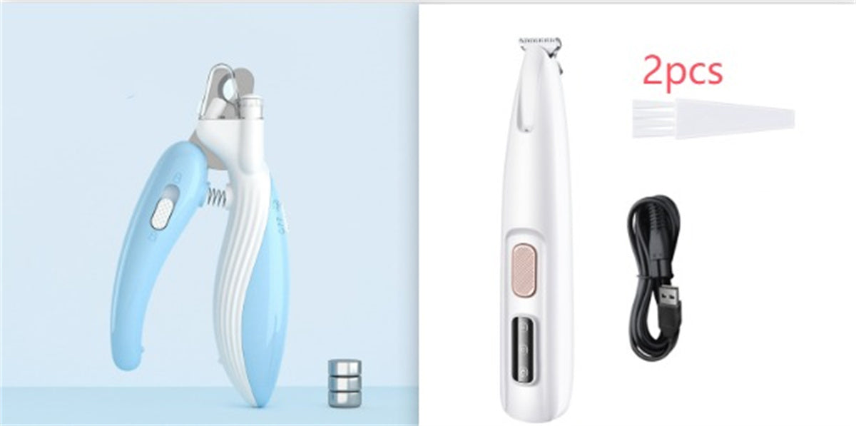 Pets Dog Paw Trimmer With LED Light Fully Waterproof Pet Hair Trimmer With LED Display Dog Clippers For Grooming Widen Blade - 𝓢𝓱𝓸𝓹𝓵𝓮𝓬𝔂