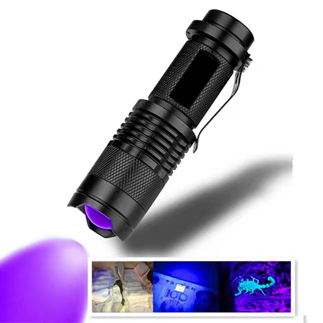 Fluorescent Detection UV Flashlight Scorpion Lamp Cat Moss Purple Light Aluminum Alloy Torch