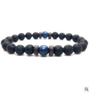 Personality Men's Black Volcanic Stone Bracelet - 𝓢𝓱𝓸𝓹𝓵𝓮𝓬𝔂
