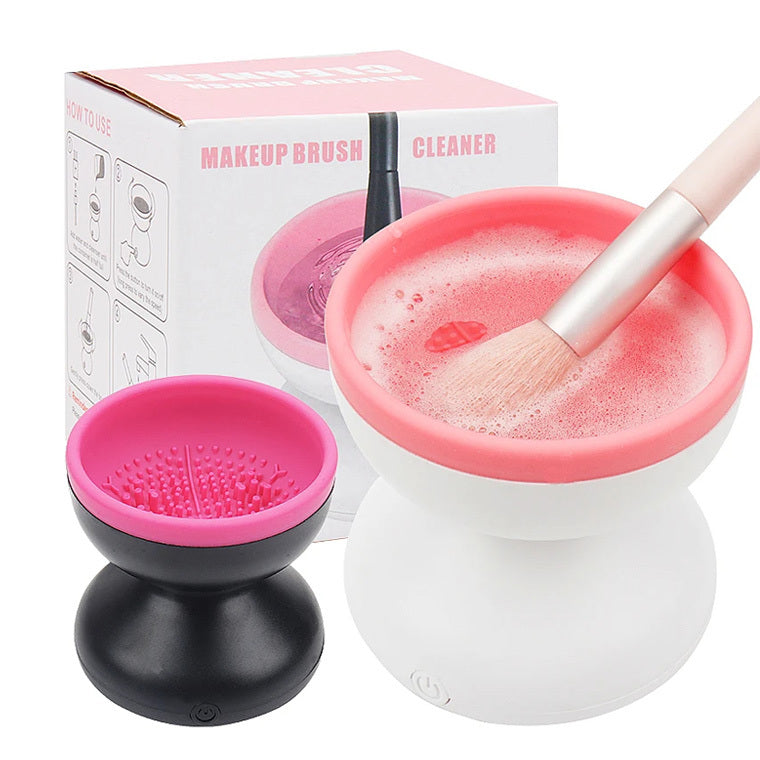 Electric Makeup Brush Cleaner Machine Portable Automatic USB Cosmetic Brush Cleaner Tools For All Size Beauty Makeup Brushes Set - 𝓢𝓱𝓸𝓹𝓵𝓮𝓬𝔂