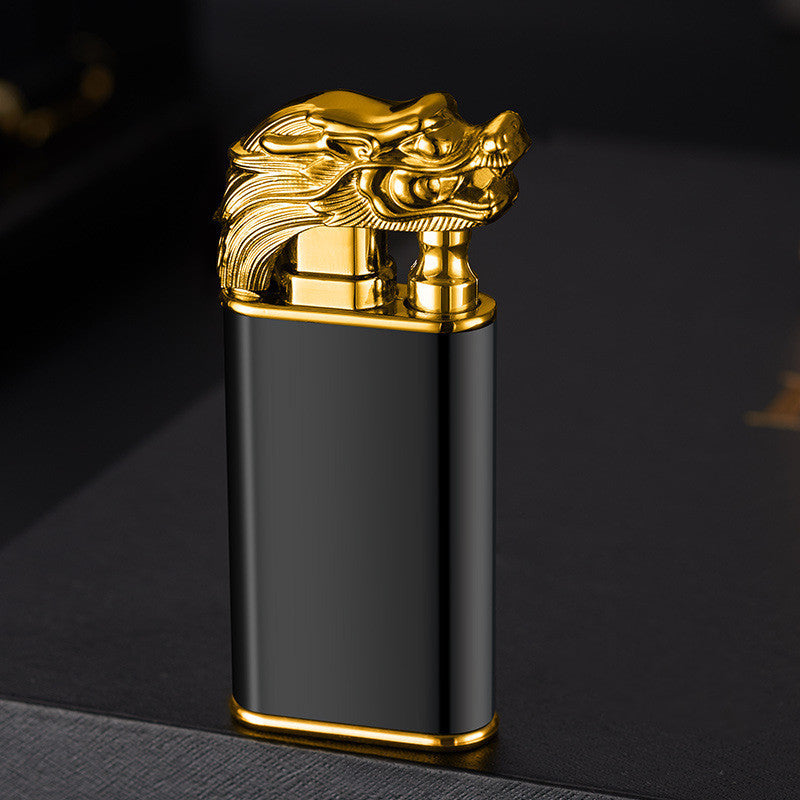 Creative Blue Flame Lighter Dolphin Dragon Tiger Double Fire Metal Winproof Lighter Inflatable Lighter - 𝓢𝓱𝓸𝓹𝓵𝓮𝓬𝔂