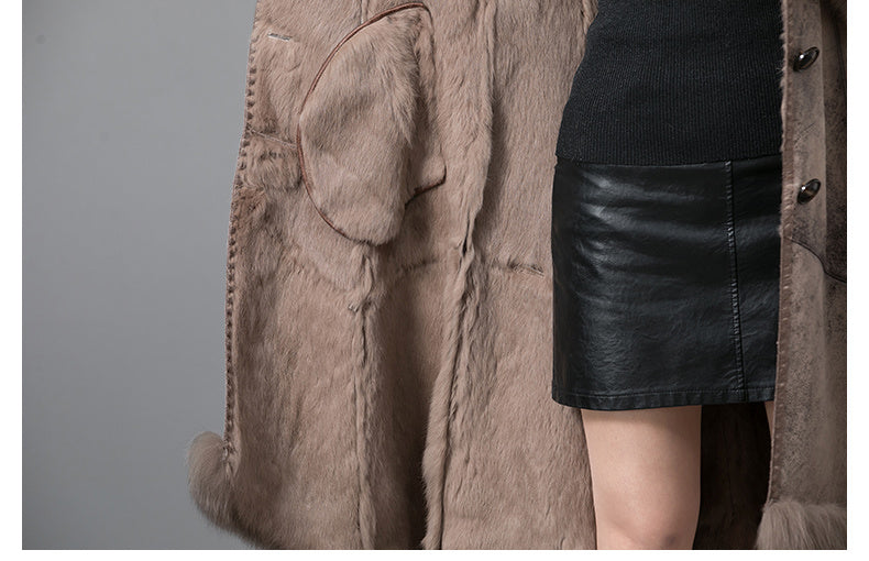 Real Fur One Woman Coat Thickened - 𝓢𝓱𝓸𝓹𝓵𝓮𝓬𝔂