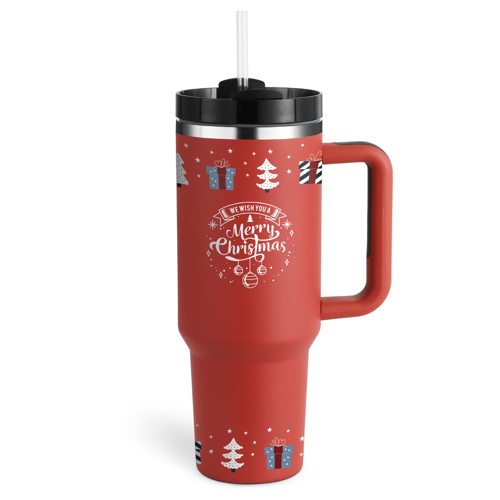 40 Oz Tumbler With Handle Straw Insulated, Stainless Steel Spill Proof Vacuum Coffee Cup Tumbler With Lid Tapered Mug Gifts For Valentine Lover Suitable For Car Gym Office Travel - 𝓢𝓱𝓸𝓹𝓵𝓮𝓬𝔂