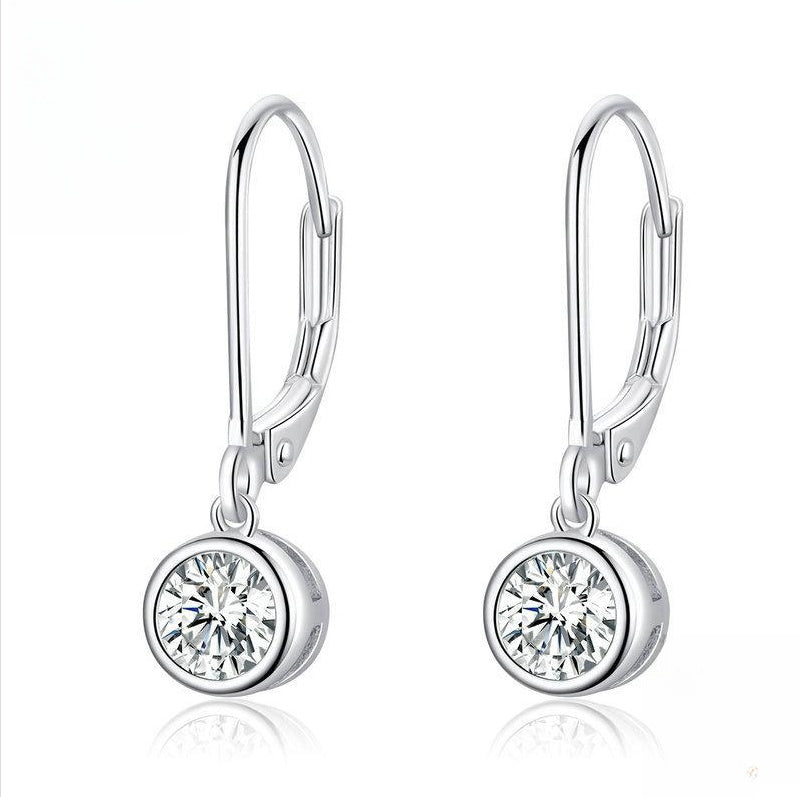 Women's Sterling Silver Zircon Earrings - 𝓢𝓱𝓸𝓹𝓵𝓮𝓬𝔂