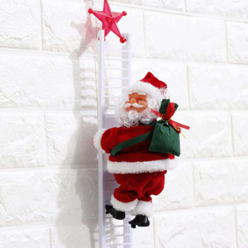 Climbing Ladder Electric Santa Claus Climbing Red Ladder Doll Toy - 𝓢𝓱𝓸𝓹𝓵𝓮𝓬𝔂
