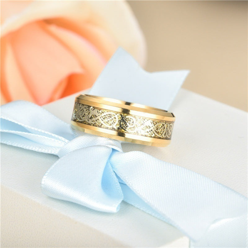 Couple Ring with Zircon Golden Dragon Ring - 𝓢𝓱𝓸𝓹𝓵𝓮𝓬𝔂