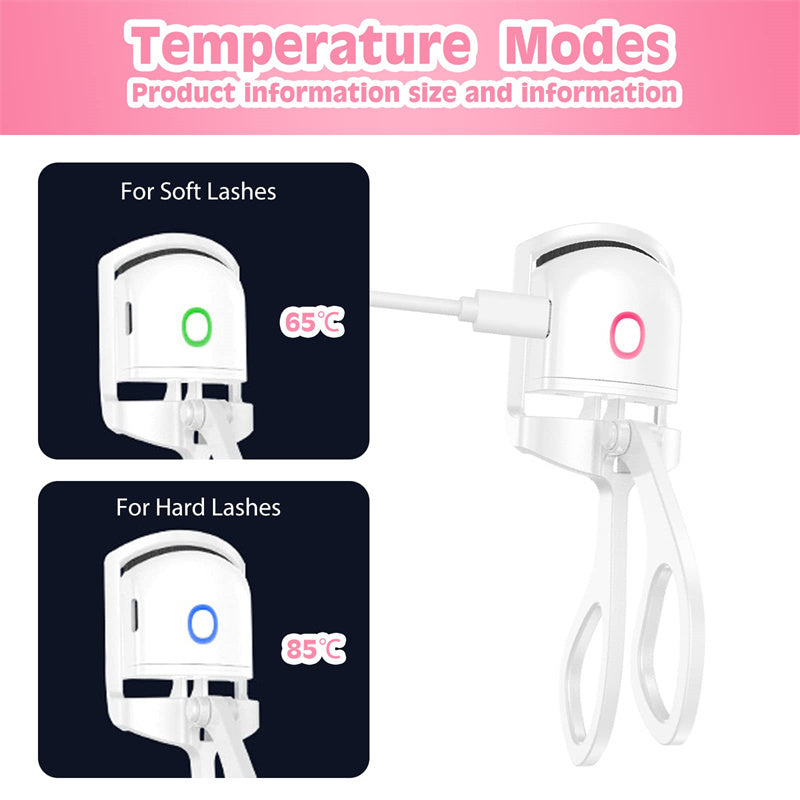 Heated Eyelash Curler Electric Temperature Control Mini Eyelash Curler Electric Portable Charging - 𝓢𝓱𝓸𝓹𝓵𝓮𝓬𝔂