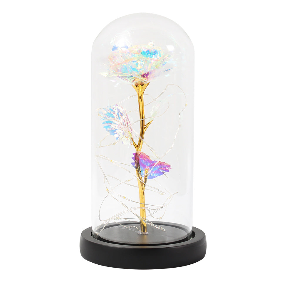 Enchanted Forever Rose Flower in Glass LED Light Christmas Decoration - 𝓢𝓱𝓸𝓹𝓵𝓮𝓬𝔂