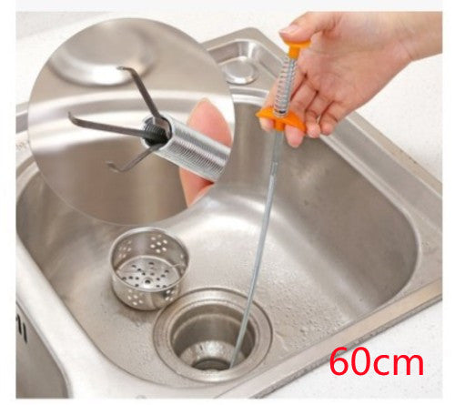 60CM Sewer Dredger Spring Pipe Dredging Tool Household Hair Cleaner Drain Clog Remover Cleaning Tools Household For Kitchen Sink Kitchen Gadgets - 𝓢𝓱𝓸𝓹𝓵𝓮𝓬𝔂