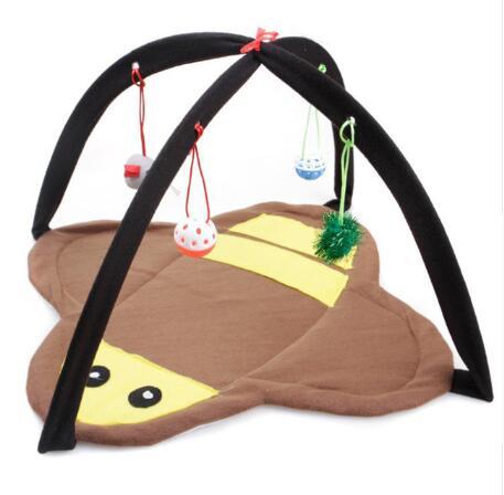 Cartoon Cat Play Tent Multifunctional Cat Hammocks Kitten Sleep Bed Foldable Cat Mat with Balls Cat Play House Toy - 𝓢𝓱𝓸𝓹𝓵𝓮𝓬𝔂