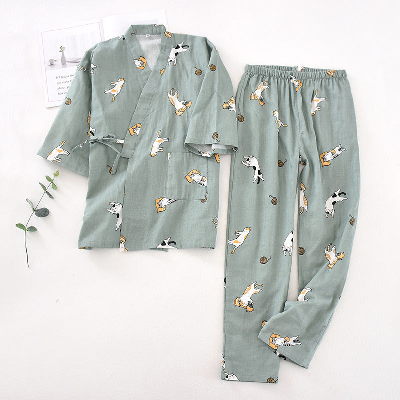Japanese Mu Ji Pajamas Men's And Women's Kimono - 𝓢𝓱𝓸𝓹𝓵𝓮𝓬𝔂