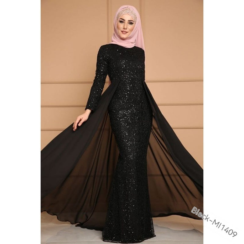 Noble Elegant Slim Slimming Sequined Ladies Gift Retro Style Long Fish Tail Dress - 𝓢𝓱𝓸𝓹𝓵𝓮𝓬𝔂