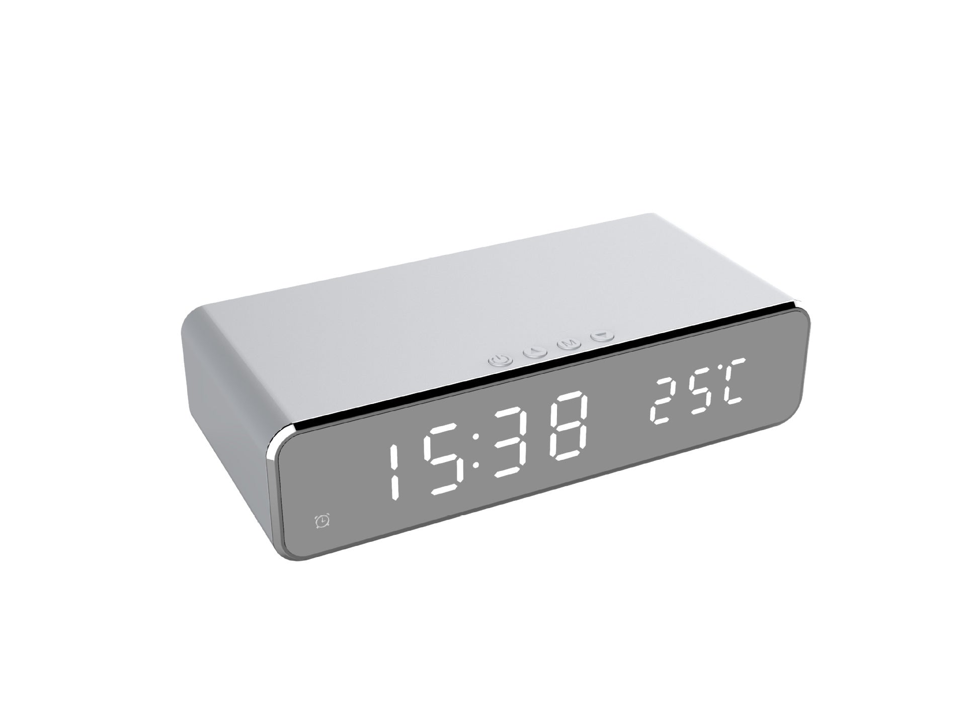 LED Electric Alarm Clock With Wireless Charger Desktop Digital Despertador Thermometer Clock HD Mirror Clock Watch Table Decor - 𝓢𝓱𝓸𝓹𝓵𝓮𝓬𝔂