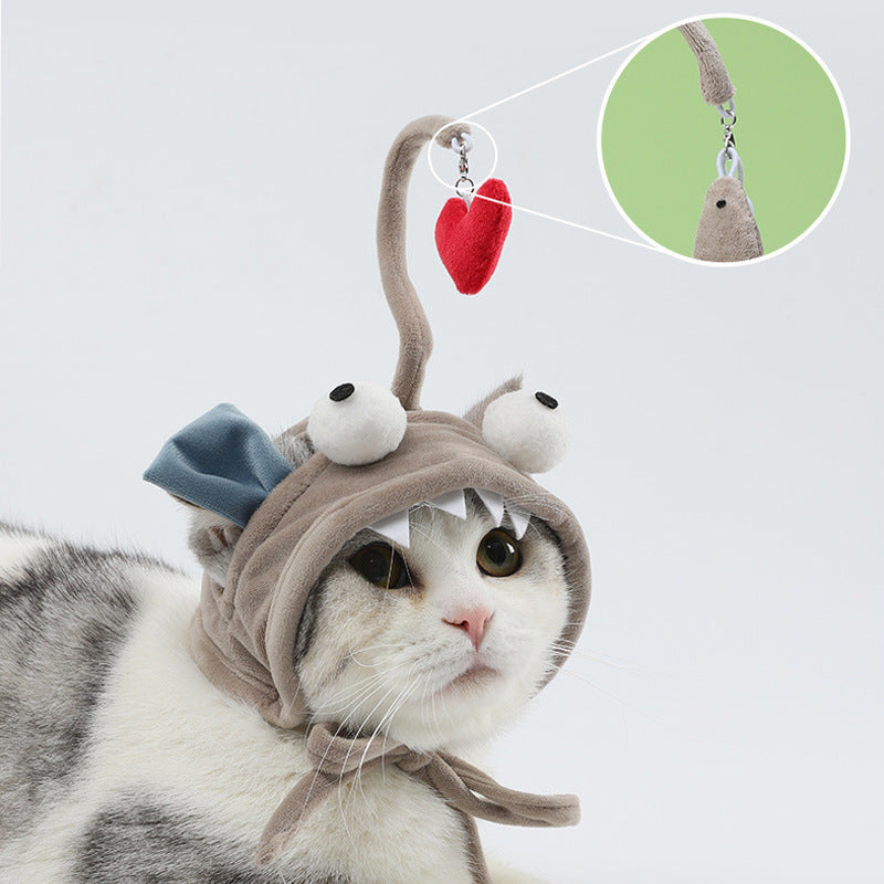 New Head Wearing Feather Funny Cat Stick Funny Cat Toy Stick Gray Big Eye Pet Toys Pet Products - 𝓢𝓱𝓸𝓹𝓵𝓮𝓬𝔂