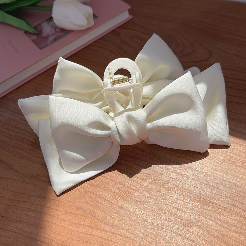 Plain Color XL Bow Ribbon Hair Claw - 𝓢𝓱𝓸𝓹𝓵𝓮𝓬𝔂
