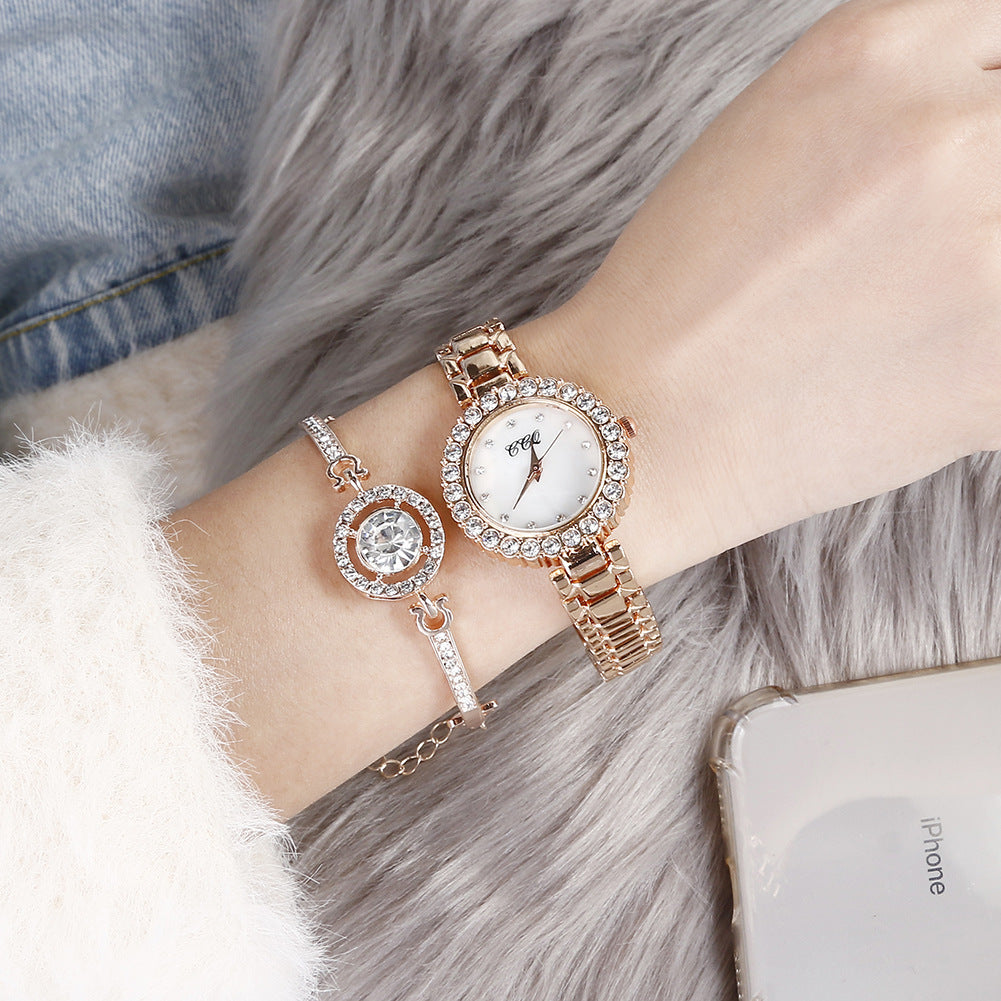 Women's Fashion Diamond Bracelet Watch Suit - 𝓢𝓱𝓸𝓹𝓵𝓮𝓬𝔂