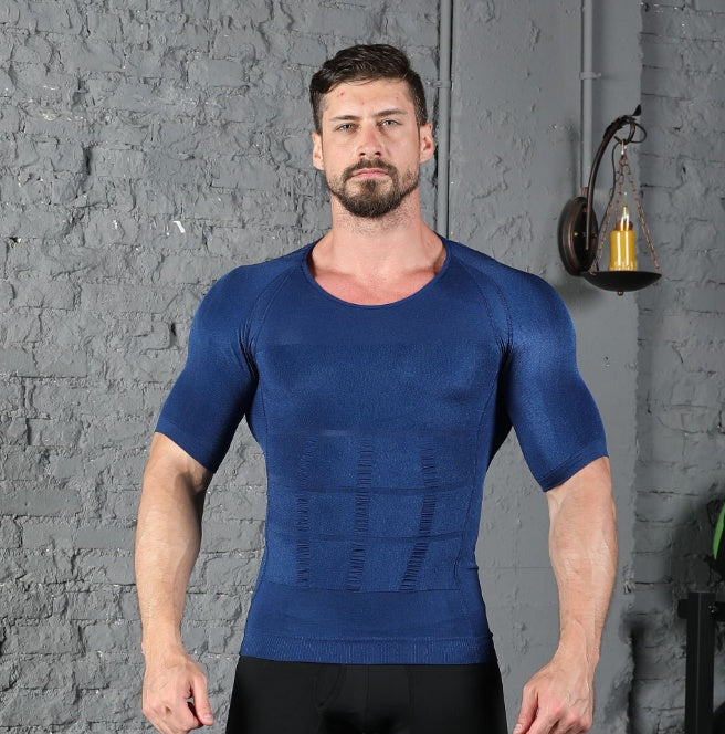 Male Chest Compression T-shirt Fitness Hero Belly Buster Slimming - 𝓢𝓱𝓸𝓹𝓵𝓮𝓬𝔂