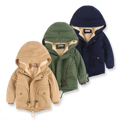 LM 6035 Europe And American Wind Boy's Coat And Cashmere Boy's Windcoat For Autumn And Winter Children's Clothes - 𝓢𝓱𝓸𝓹𝓵𝓮𝓬𝔂