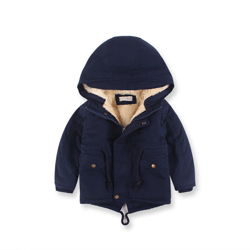 LM 6035 Europe And American Wind Boy's Coat And Cashmere Boy's Windcoat For Autumn And Winter Children's Clothes - 𝓢𝓱𝓸𝓹𝓵𝓮𝓬𝔂