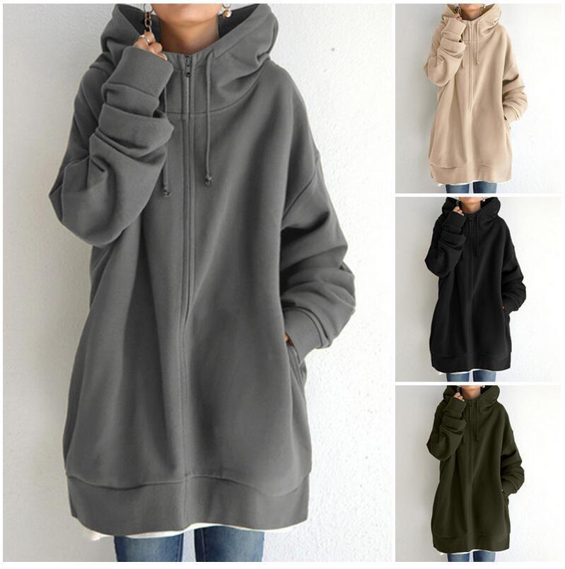 Women's Fuzzy Hoodies Long Sport Pullover Hoodie Full-Zip Hoodie Sweatshirt - 𝓢𝓱𝓸𝓹𝓵𝓮𝓬𝔂