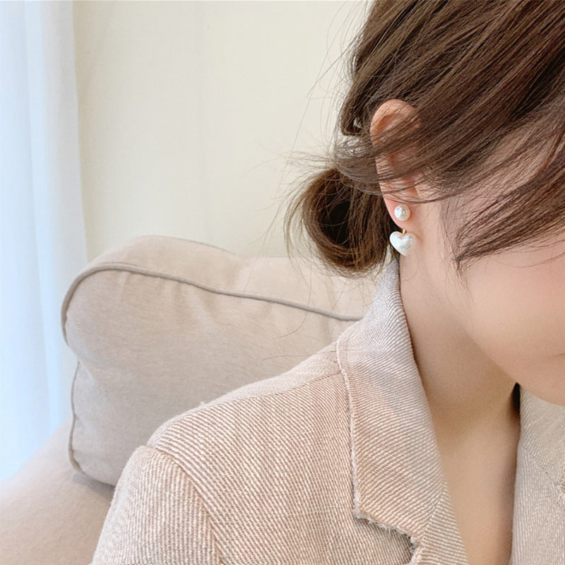 Simple Temperament Love Pearl Stud Earrings - 𝓢𝓱𝓸𝓹𝓵𝓮𝓬𝔂