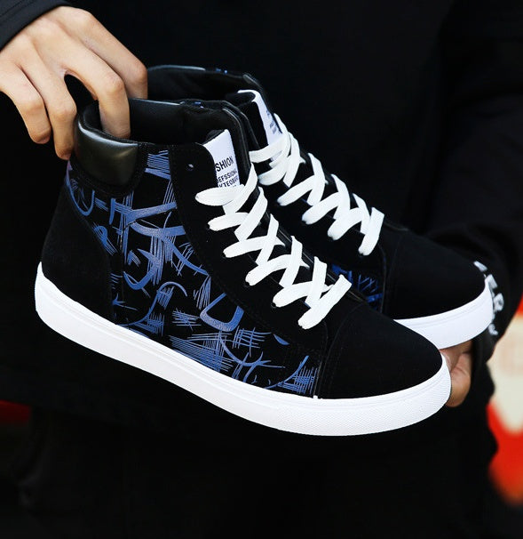Spring high top shoes Korean Edition men''s shoes - 𝓢𝓱𝓸𝓹𝓵𝓮𝓬𝔂