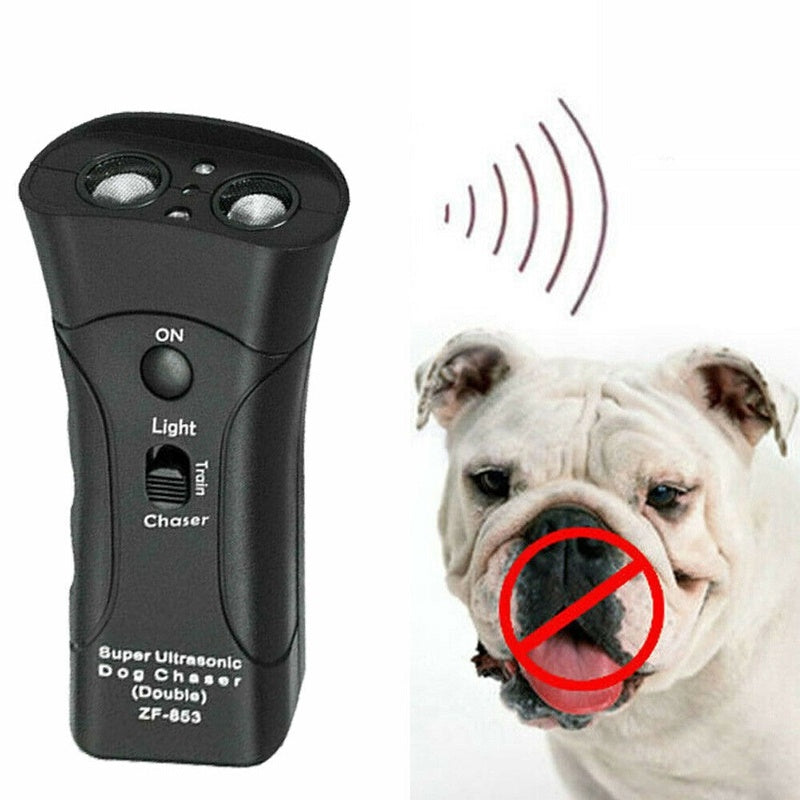 3-in-1 Anti Barking Dog Training Device Ultrasonic Dog Training Repeller  LED Flashlight - 𝓢𝓱𝓸𝓹𝓵𝓮𝓬𝔂