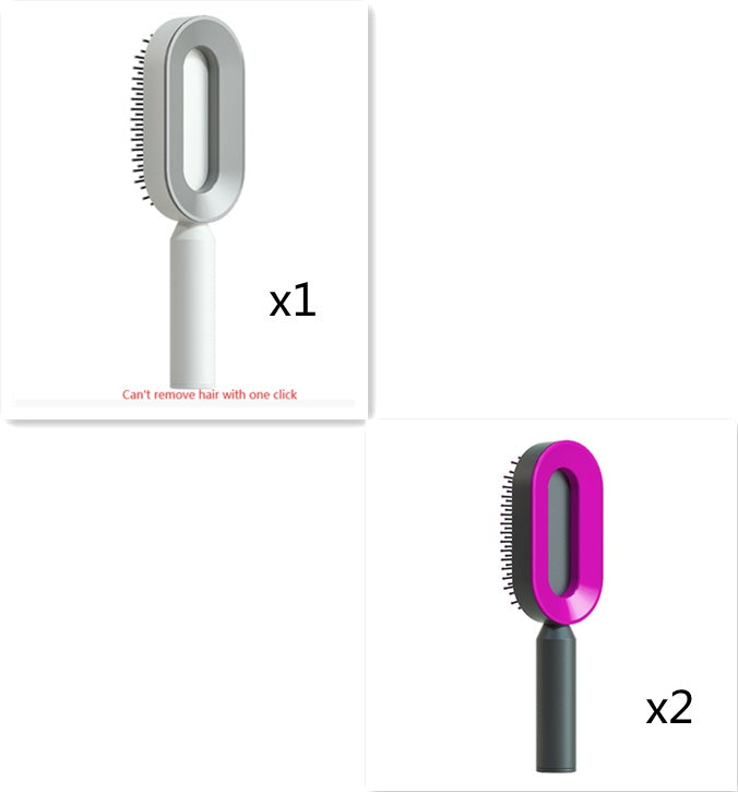 Self Cleaning Hair Brush For Women One-key Cleaning Hair Loss Airbag Massage Scalp Comb Anti-Static Hairbrush - 𝓢𝓱𝓸𝓹𝓵𝓮𝓬𝔂