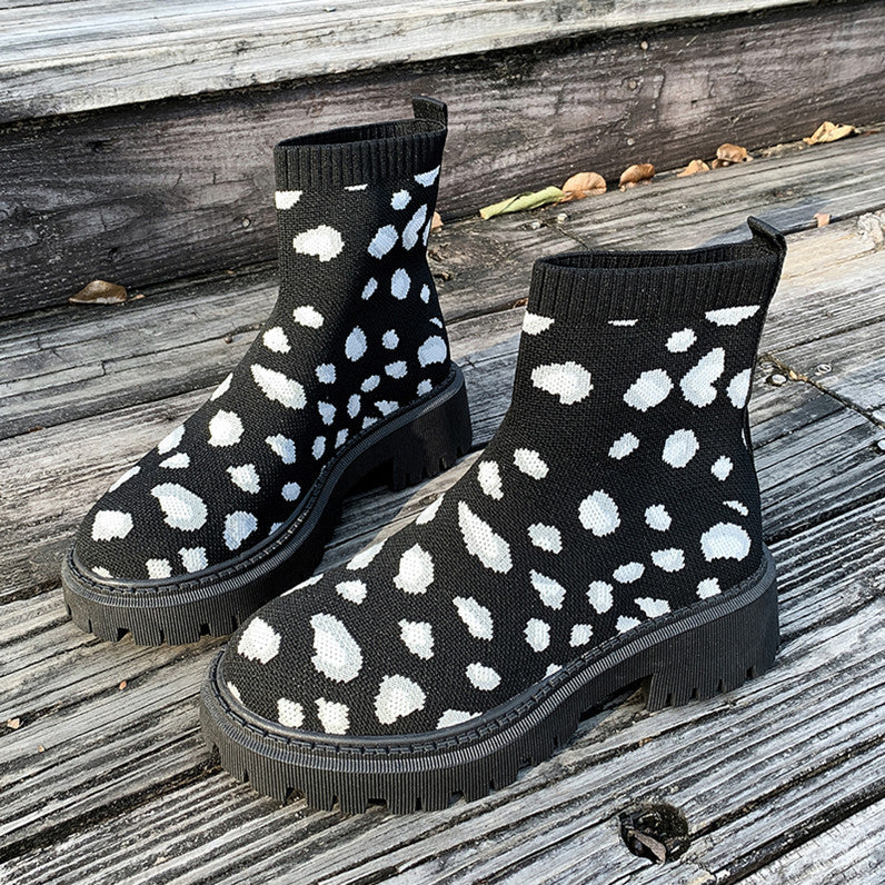 Women's Thick Heel Solid Color Casual And Comfortable Martin Boots - 𝓢𝓱𝓸𝓹𝓵𝓮𝓬𝔂