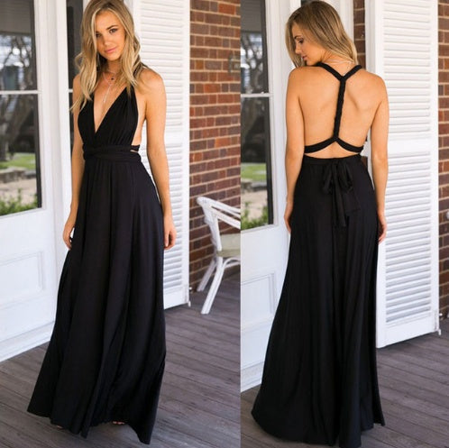 Women's Sexy Long Party Dress Club Floor-Length Summer Backless Bandage Maxi Dress Multiway Bridesmaids Boho Women Dress Vestidos - 𝓢𝓱𝓸𝓹𝓵𝓮𝓬𝔂
