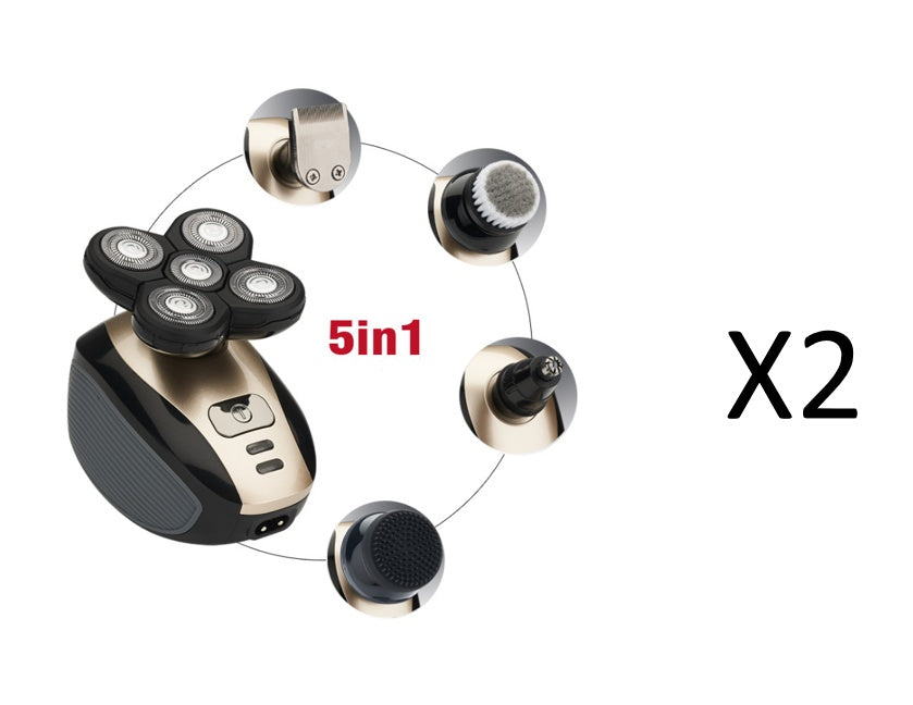 5 In 1 Multifunctional Electric Shaver 5 Blade Razor For Men Shaved Head Rechargeable Shaving Machine Beard Nose Hair Trimmer - 𝓢𝓱𝓸𝓹𝓵𝓮𝓬𝔂