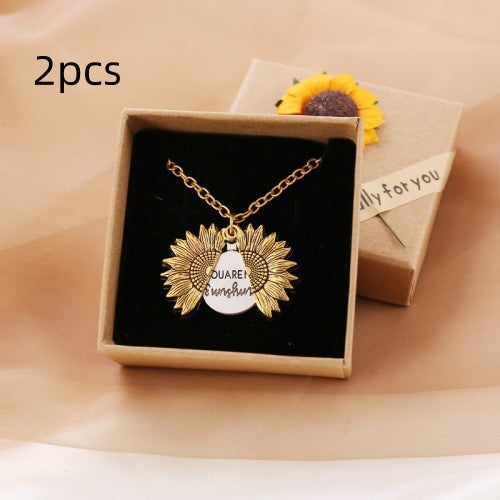 You Are My Sunshine Sunflower Necklace Women Men - 𝓢𝓱𝓸𝓹𝓵𝓮𝓬𝔂