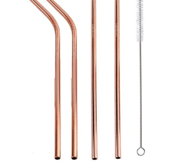 Colourful Reusable Stainless Steel Straws - 𝓢𝓱𝓸𝓹𝓵𝓮𝓬𝔂