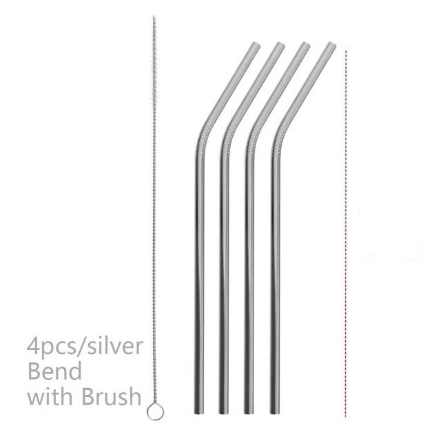 Colourful Reusable Stainless Steel Straws - 𝓢𝓱𝓸𝓹𝓵𝓮𝓬𝔂