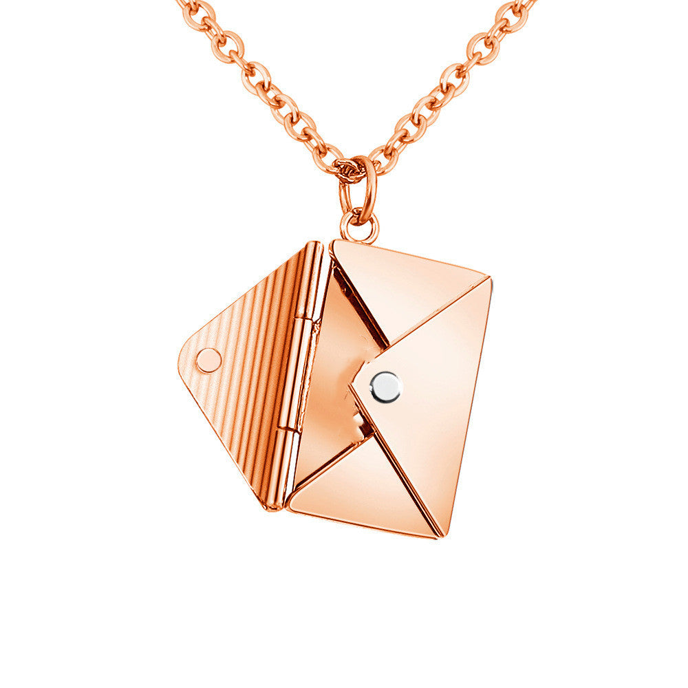 Fashion Jewelry Envelop Necklace Women Lover Letter Pendant Best Gifts For Girlfriend - 𝓢𝓱𝓸𝓹𝓵𝓮𝓬𝔂