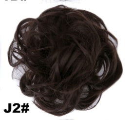 Europe, Japan, and South Korea popular hair bun fluffy natural drawstring curly hair ball head hair ring hair set female hair accessories chemical fiber hair - 𝓢𝓱𝓸𝓹𝓵𝓮𝓬𝔂