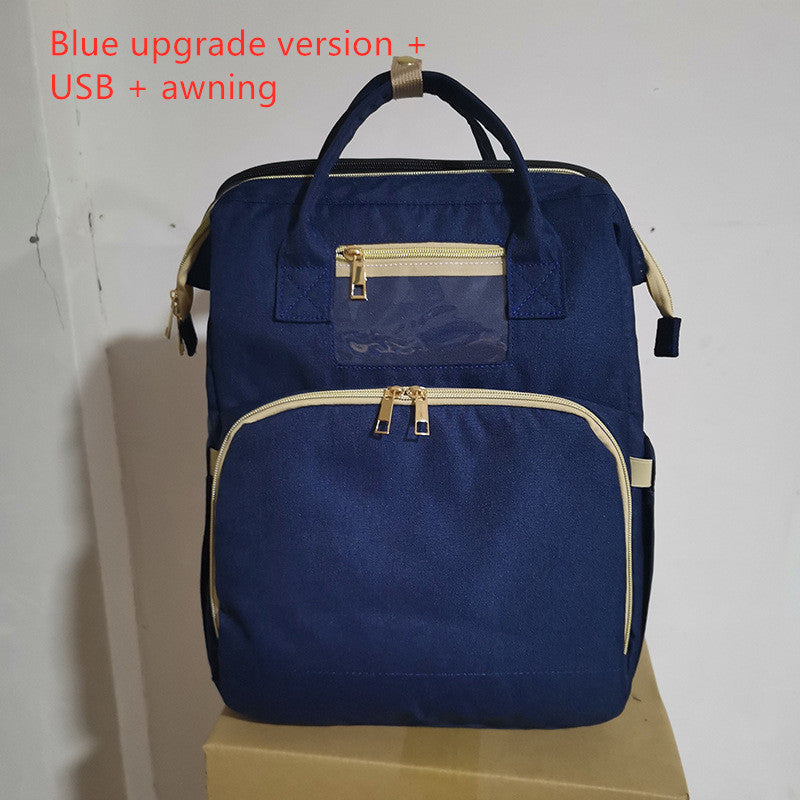 USB Charging Version Mommy Bed Backpack Folding Large Capacity Multi-function - 𝓢𝓱𝓸𝓹𝓵𝓮𝓬𝔂