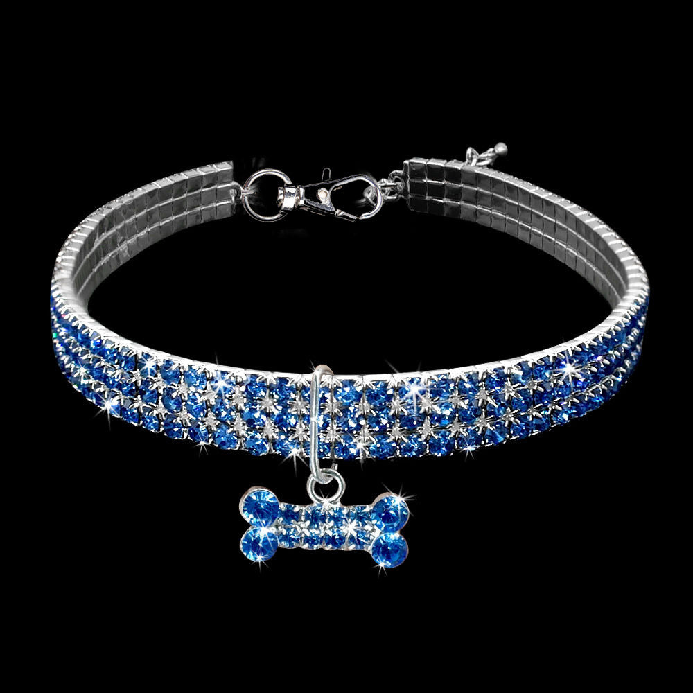 Bling Rhinestone Dog Collar Crystal Puppy Chihuahua Pet Dog Collars Leash For Small Medium Dogs Cats - 𝓢𝓱𝓸𝓹𝓵𝓮𝓬𝔂