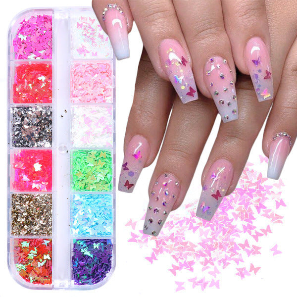 Symphony butterfly sequin nail decoration - 𝓢𝓱𝓸𝓹𝓵𝓮𝓬𝔂