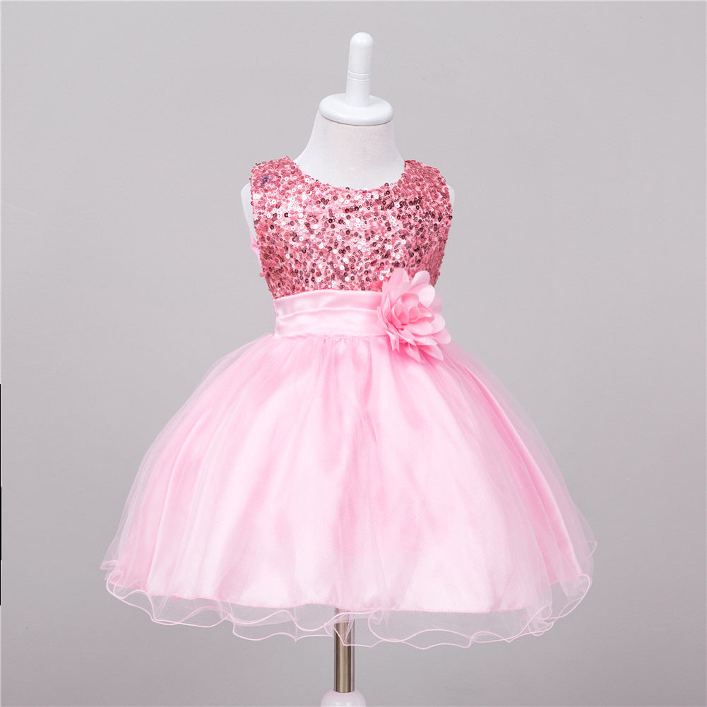 Baby Sequin Dress Flower Girl Wedding Princess Dress - 𝓢𝓱𝓸𝓹𝓵𝓮𝓬𝔂