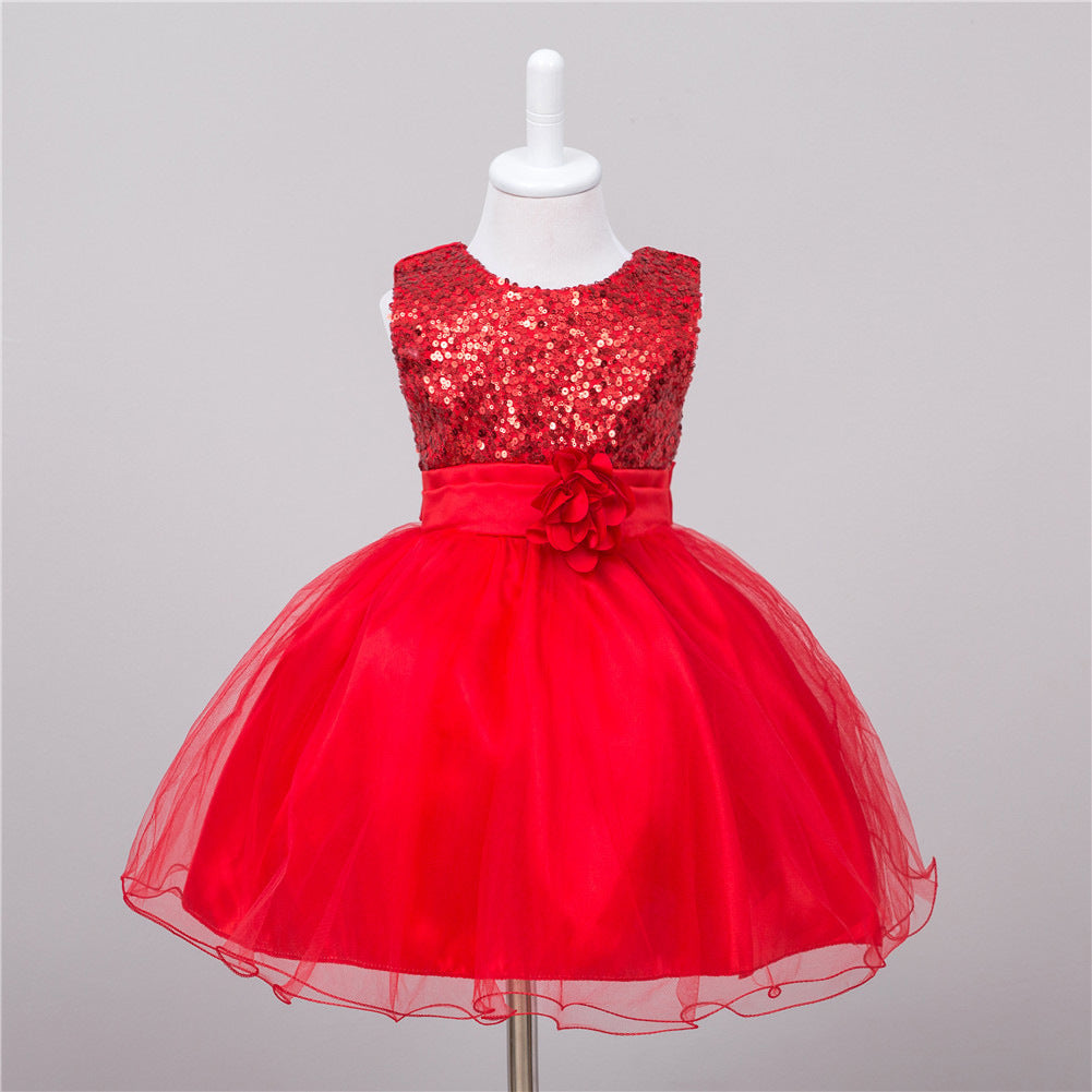 Baby Sequin Dress Flower Girl Wedding Princess Dress - 𝓢𝓱𝓸𝓹𝓵𝓮𝓬𝔂