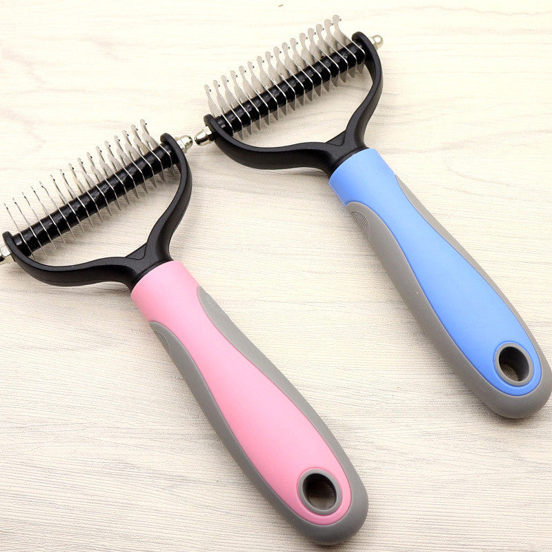 Pet Long-haired Dogknot Comb Double-sided Blade Dog - 𝓢𝓱𝓸𝓹𝓵𝓮𝓬𝔂