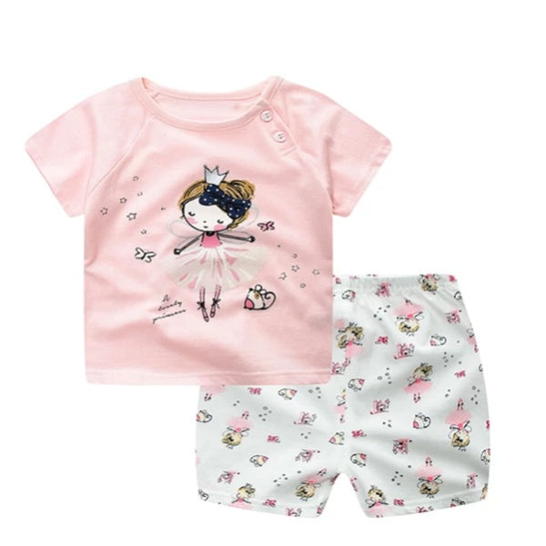 Cartoon Clothing Baby Boy Summer Clothes T-shirt Baby Girl Casual Clothing Sets - 𝓢𝓱𝓸𝓹𝓵𝓮𝓬𝔂