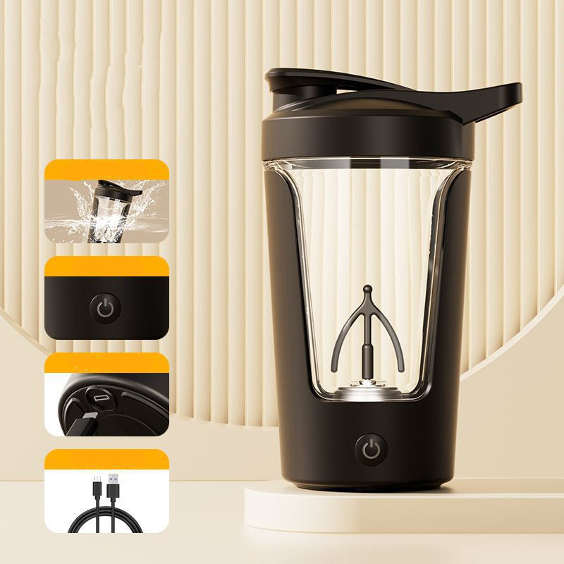 400ML 14oz Electric Protein Powder Mixing Cup Automatic Shaker Mixer Shake Bottle Milk Coffee Blender Kettle Fro Gym 1200mAh - 𝓢𝓱𝓸𝓹𝓵𝓮𝓬𝔂