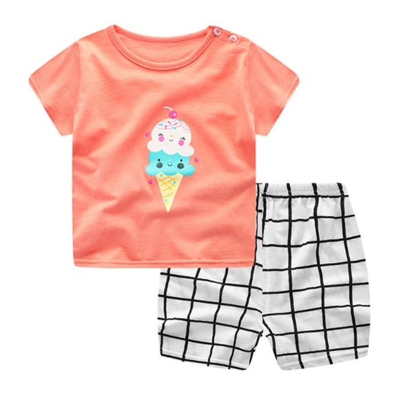 Cartoon Clothing Baby Boy Summer Clothes T-shirt Baby Girl Casual Clothing Sets - 𝓢𝓱𝓸𝓹𝓵𝓮𝓬𝔂