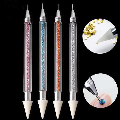 Dual-ended Nail Dotting Pen Diamond Painting Pen Crystal Beads Handle Rhinestone Studs Picker Wax Pencil Manicure - 𝓢𝓱𝓸𝓹𝓵𝓮𝓬𝔂