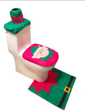 Merry Christmas Bathroom Curtain Santa Claus Toilet Seat Christmas Decorations - 𝓢𝓱𝓸𝓹𝓵𝓮𝓬𝔂