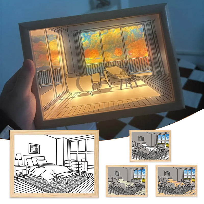 Illuminated Picture LED Decorative Light Painting Bedside Picture Style Creative Modern Simulate Sunshine Drawing Night Light Gift - 𝓢𝓱𝓸𝓹𝓵𝓮𝓬𝔂