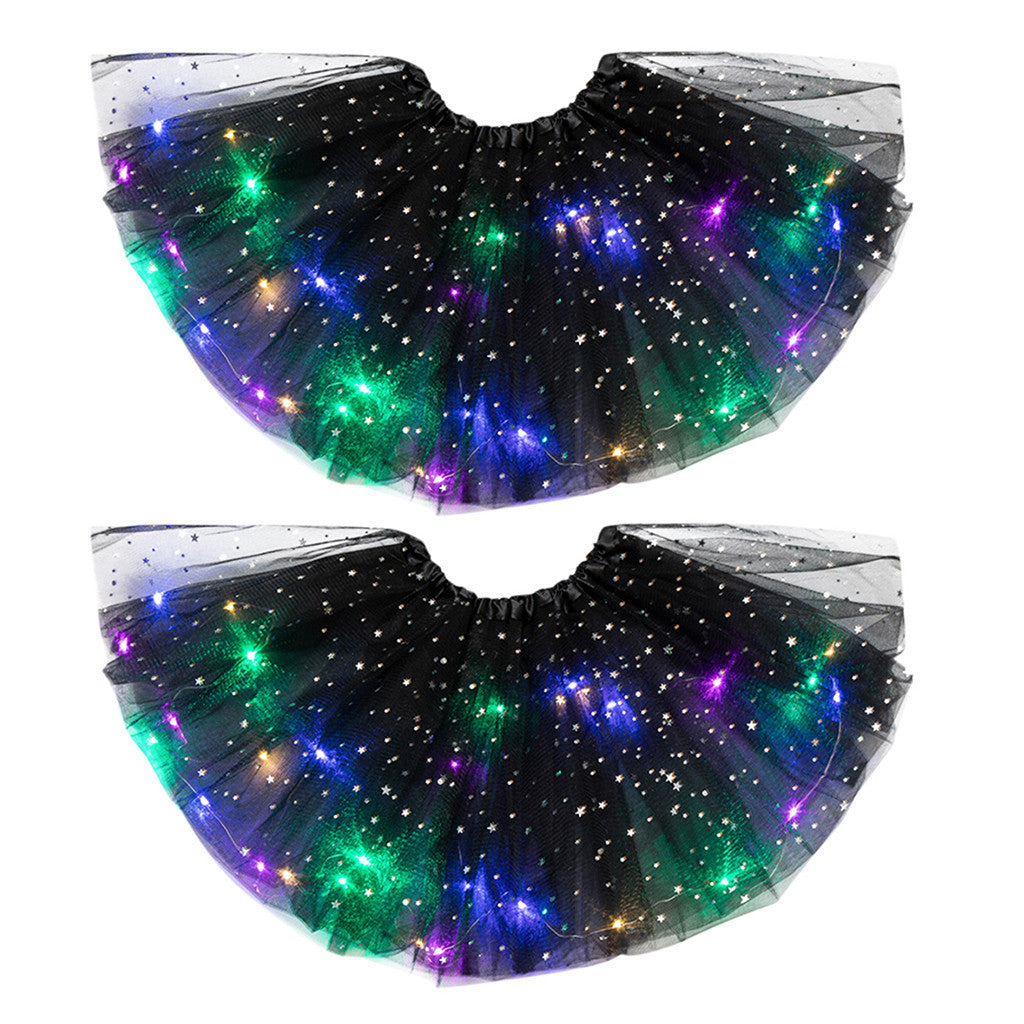Magical & Luminous  LED Princess Halloween Tutu Skirt Sequins Shiny Skirt - 𝓢𝓱𝓸𝓹𝓵𝓮𝓬𝔂