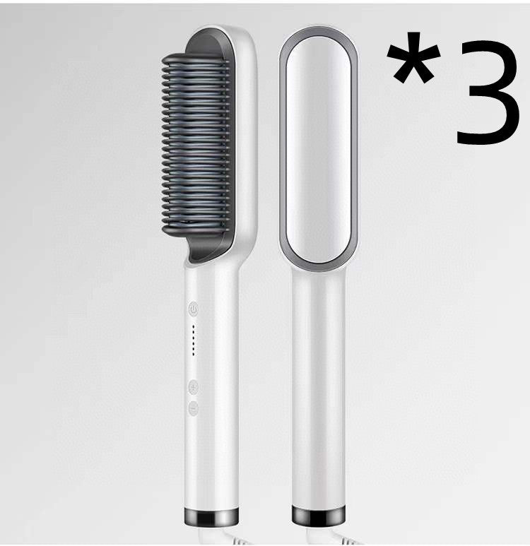 New 2 In 1 Hair Straightener Hot Comb Negative Ion Curling Tong Dual-purpose Electric Hair Brush - 𝓢𝓱𝓸𝓹𝓵𝓮𝓬𝔂